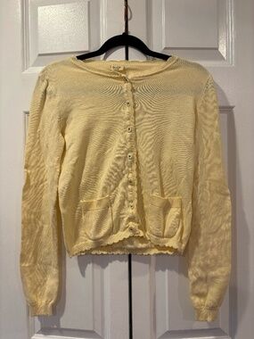PacSun Yellow Knit Button-Up Cardigan